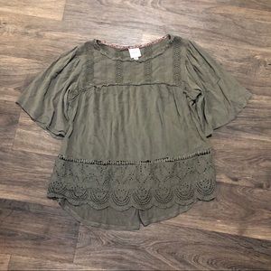Olive Green Blouse